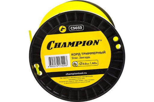 Корд трим.CHAMPION Star 3.0мм* 60м (звезда)