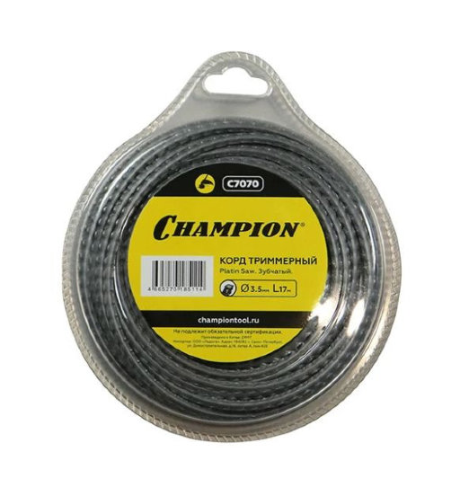 Корд трим.CHAMPION Platin Saw 3.5мм*17м (зубчатый)